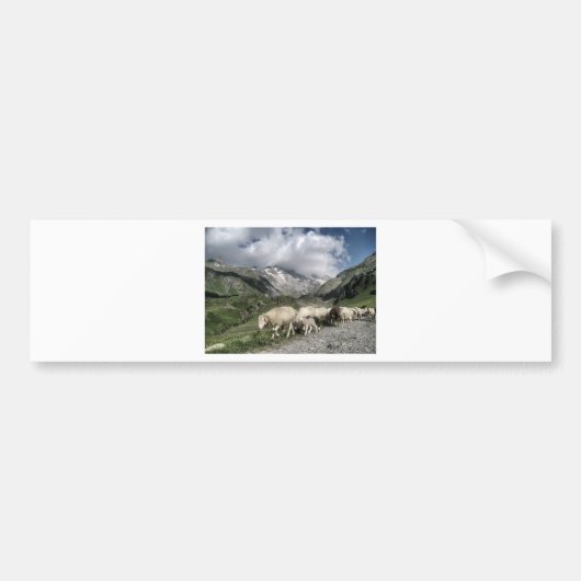 pyreneeën landschap bumpersticker (Voorkant)