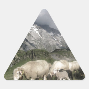 pyreneeën landschap driehoek sticker
