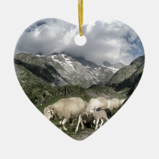 pyreneeën landschap keramisch ornament (Voorkant)