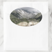 pyreneeën landschap ovale sticker (Tas)