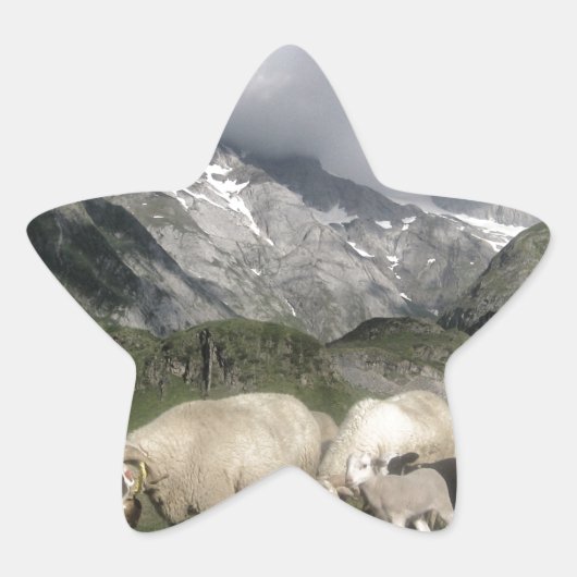 pyreneeën landschap ster sticker (Voorkant)
