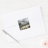 pyreneeën landschap vierkante sticker (Envelop)