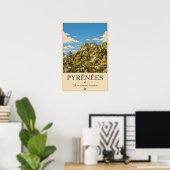 Pyrénées France – Rocky's Illustrated Poster (Bureau à domicile)