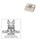 Pyrenees Hond Kerst retour adres Rubberstempel (Gestempeld)