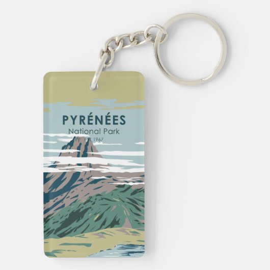 Pyrenees Nationaal Park Frankrijk  Sleutelhanger (achterkant)
