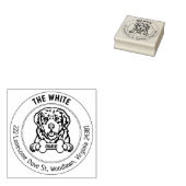 Pyreneese berghond retouradres 	rubberstempel (Gestempeld)