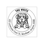 Pyreneese berghond retouradres 	rubberstempel (Afrduk)