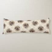 Pyreneese herder schilderij langharige fawn hond k lichaamskussen (Voorkant)