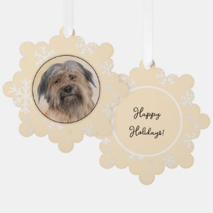 Pyreneese Herdershond Schilderij - Mooie Originele Ornament Kaart