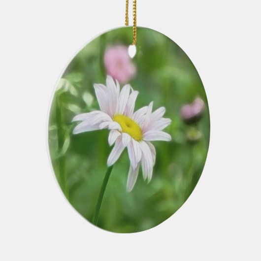 Pyrethrum Daisies - Tanacetumcoccineum Keramisch Ornament (Rechts)