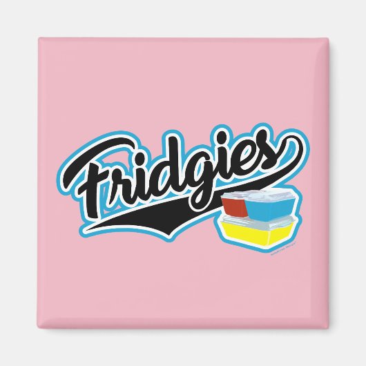 Pyrex Fridgies Honkbal Script Magneet (Voorkant)