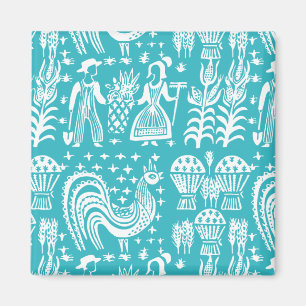  Pyrex Patroon - Butterprint Amish (Wit) Magneet