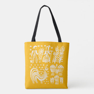 Pyrex Patroon - Butterprint Oranje Tote Bag