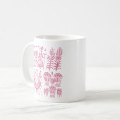 Pyrex Patroon - Butterprint Roze Koffiemok (Voorkant links)