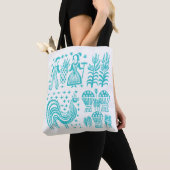 Pyrex Patroon - Butterprint Turquoise Blue Tote Bag (Dichtbij)
