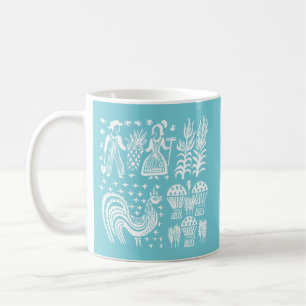 Pyrex Patroon - Butterprint White Koffiemok