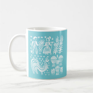  Pyrex Patroon - Butterprint White Koffiemok