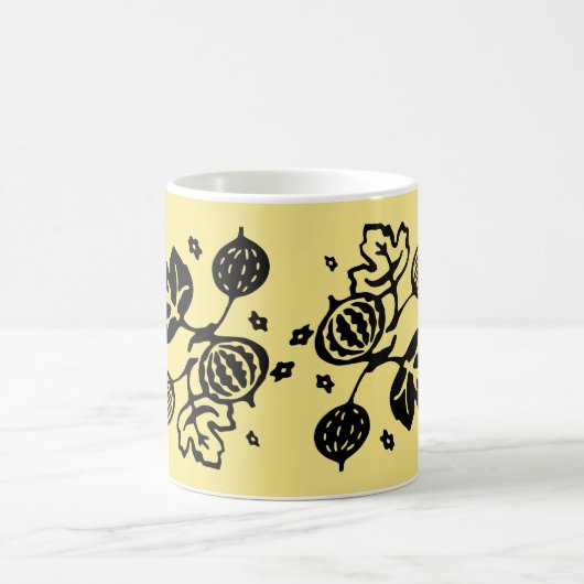  Pyrex Pattern - Gooseberry Black Koffiemok (Center)