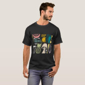  Pyrex Pattern - Mod Kitchen (kleuren van 1950) T-shirt (Voorkant volledig)