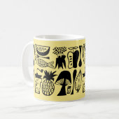  Pyrex Pattern - Mod Kitchen (zwart) Koffiemok (Voorkant links)