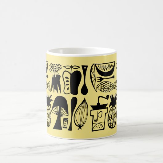  Pyrex Pattern - Mod Kitchen (zwart) Koffiemok (Center)