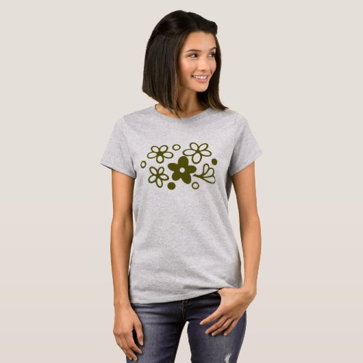  Pyrex Pattern - Spring Blossom (groen) T-shirt (Voorkant volledig)