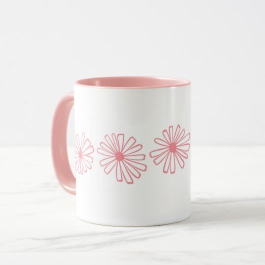 Pyrex Pink Daisy Mug (Devant gauche)