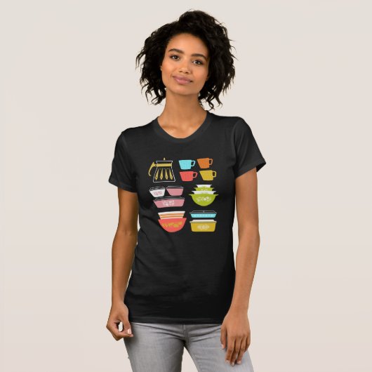 Pyrex Pretties -  glazen keukengerei T-shirt (Voorkant volledig)