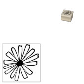 Pyrex Roze Daisy Rubber Stamp Rubberstempel (Gestempeld)
