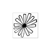 Pyrex Roze Daisy Rubber Stamp Rubberstempel (Afrduk)