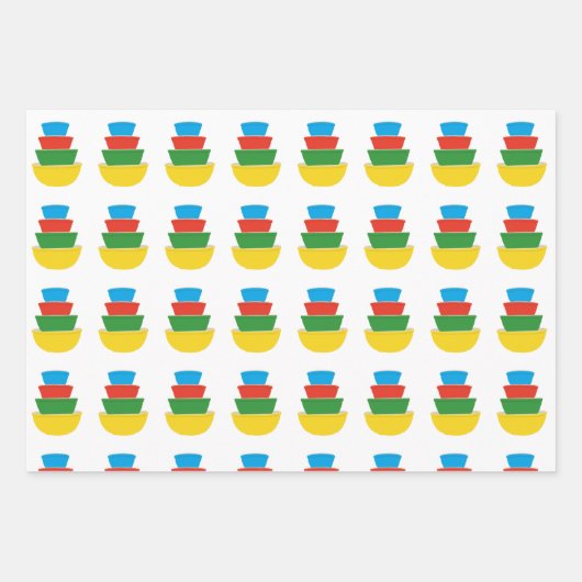  Pyrex Wrapping Papier Primaire Kleuren Mixen Inpakpapier Vel (Voorkant)