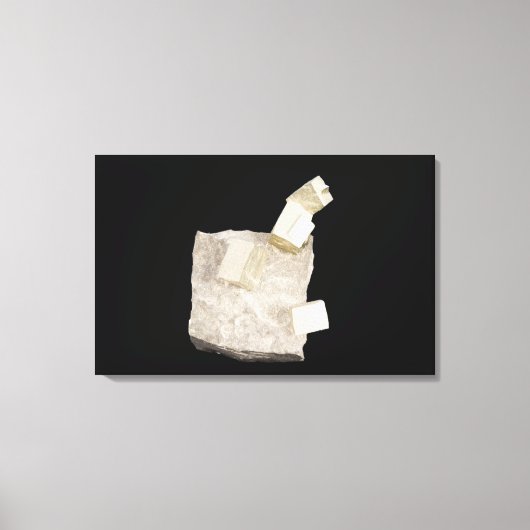 Pyriet kristallen in schalie canvas afdruk (Voorkant)