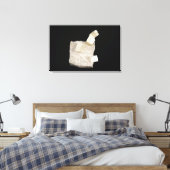 Pyriet kristallen in schalie canvas afdruk (Insitu (Slaapkamer))