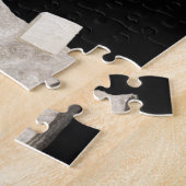 Pyriet kristallen in schalie legpuzzel (Zijkant)