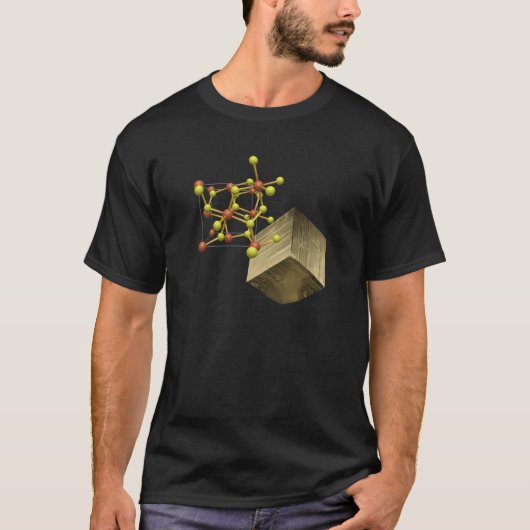 Pyrite Structure minérale en cristal T-shirt (Devant)