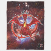 Pyrope Cosmic Dragon Fleece Blanket (Voorkant)