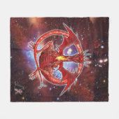 Pyrope Cosmic Dragon Fleece Blanket Deken (Voorkant (Horizontaal))