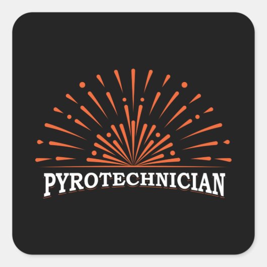 Pyrotechnicus Crex Pyrotechnics Fireworks Pyro Vierkante Sticker (Voorkant)