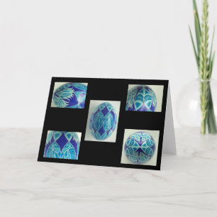 Pysanka Eieren Wenskaart - Blanco binnenzijde Feestdagen Kaart