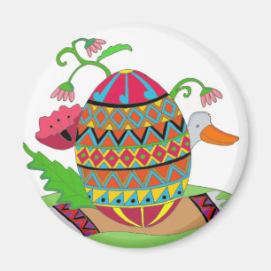 Pysanka en Duck Ukraine Folk Art Magneet