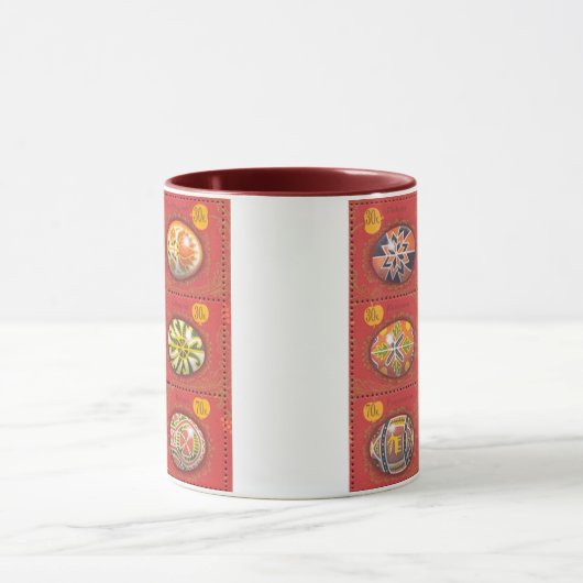 Pysanka Oekraïense paaseieren3 Mok met twee toonso (Midden)