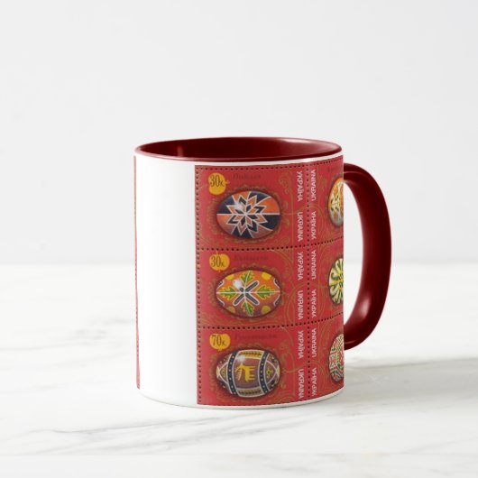 Pysanka Oekraïense paaseieren3 Mok met twee toonso (Voorkant rechts)