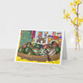 Pysanka Oeufs Noël Chat et carte souris (Fleur jaune)