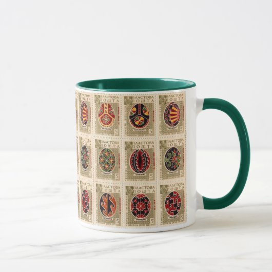 Pysanka Ukraine Easter Egg2 Two Tone Mok (Rechts)