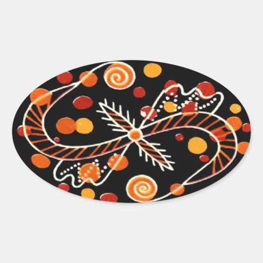 Pysanky Oekraïense paaseieren Ovale Sticker (Voorkant)