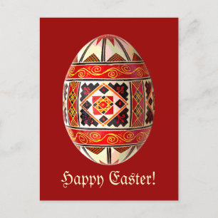 Pysanky Oekraïense paaskaart Feestdagenkaart