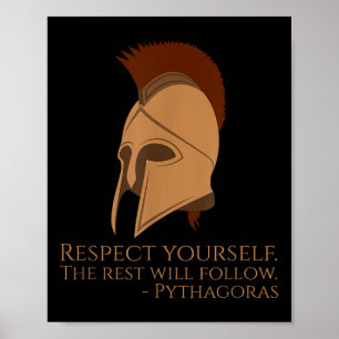 Pythagoras citeert oude Griekse filosofie - respec Poster