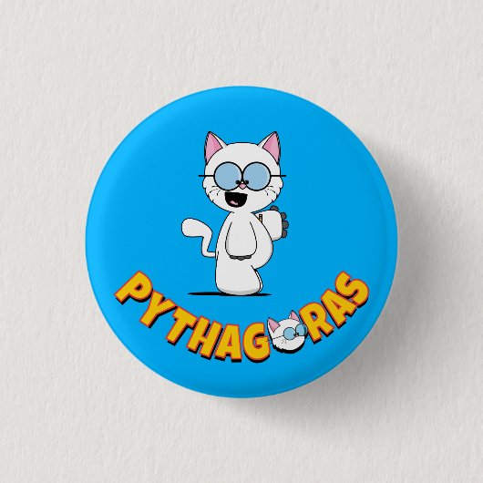 Pythagoras de Cat-Button Ronde Button 3,2 Cm (Voorkant)