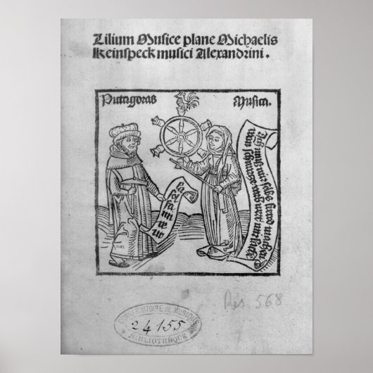 Pythagoras en Muziek Poster (Voorkant)