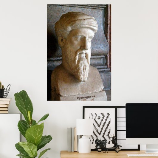 Pythagoras / Griekse filosoof / Poster (Thuiskantoor)